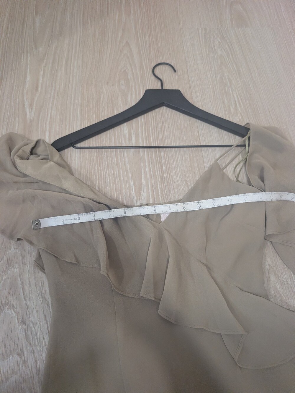 Keepsake Ruffled Chiffon Midi Dress In Willow - Picture 8 of 12